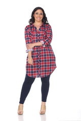 Plus Piper Stretchy Plaid Tunic