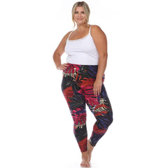 Plus Size Super Soft Tropical Printed Leggings