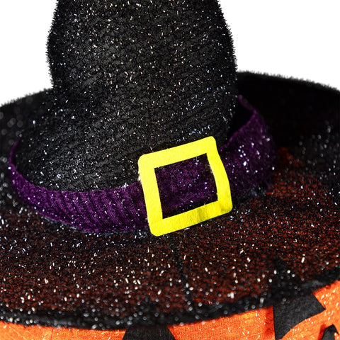 34" Jack-O-Lanterns in Witch's Hat Outdoor Halloween Decoration