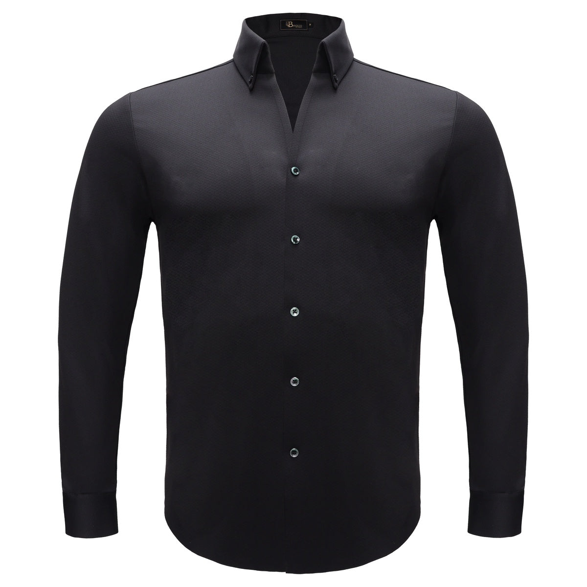  Barocco Noir Essence L/S SHIRT BLACK - BLACK - Bonton
