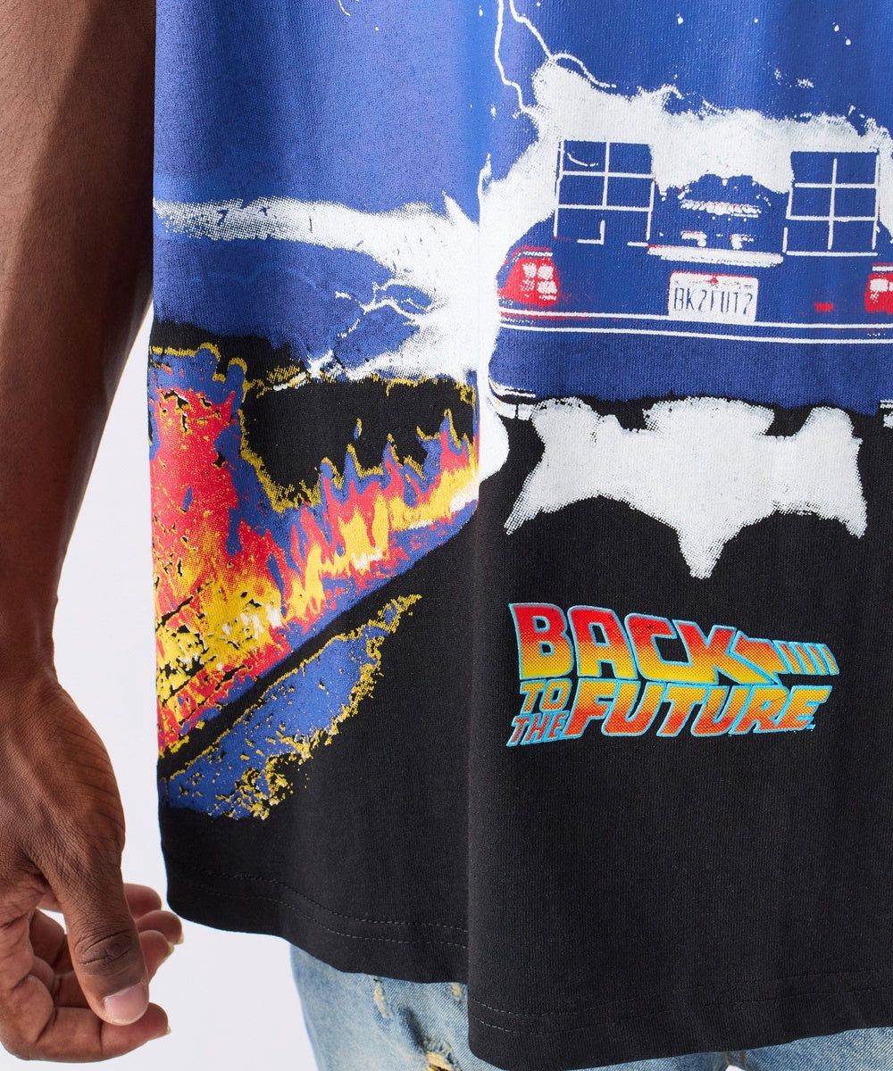  Back to the Future We Don't Need Roads Short Sleeve Tee - Black - BLACK - Bonton