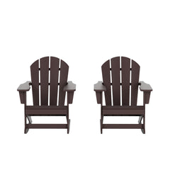 Outdoor Patio Porch Rocking Adirondack Chair, Set of 2