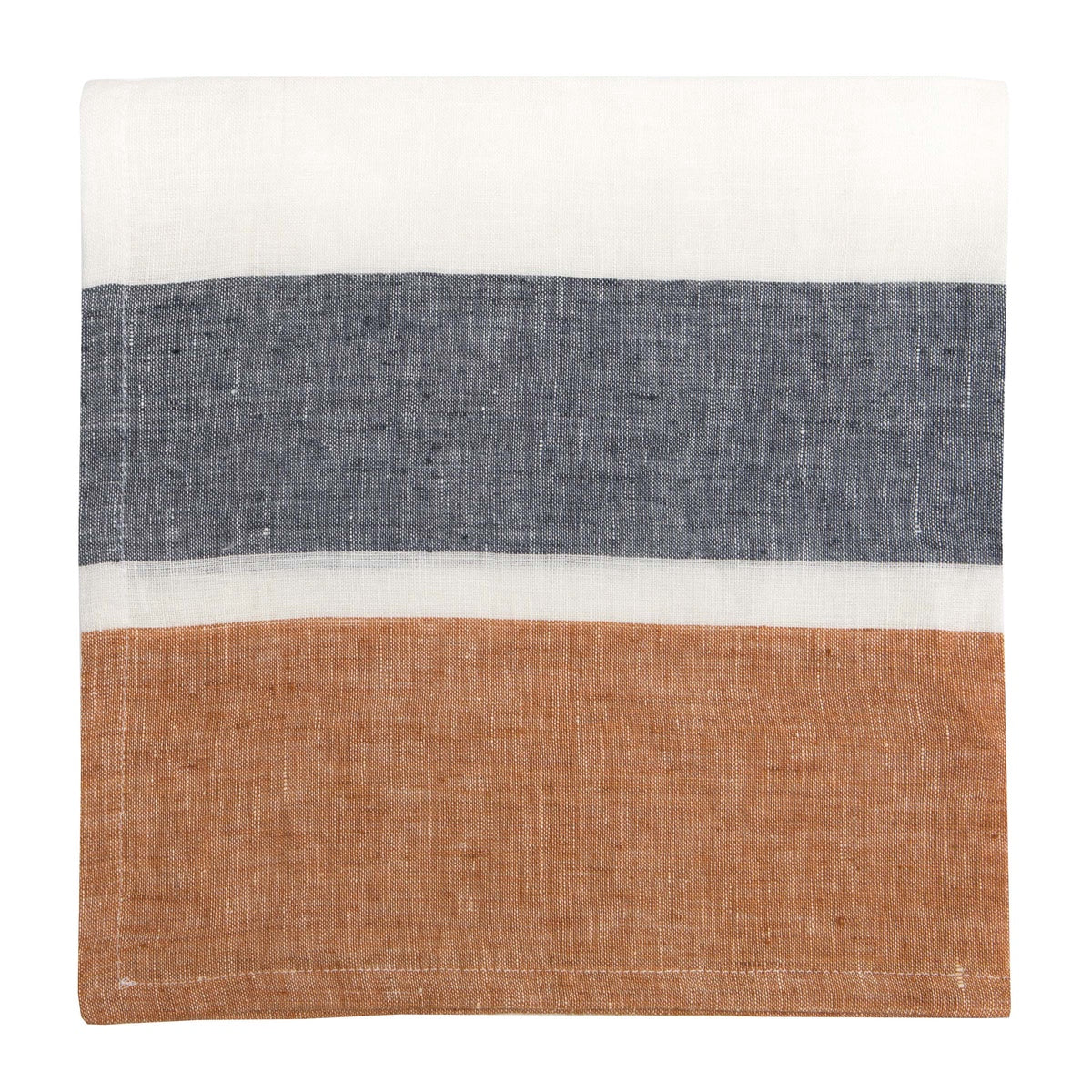  Caravan Bold Stripe Linen Rust Napkins, Set of 4 - Default Title - Bonton