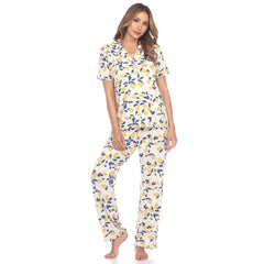 Women's Tropical Print Pajama Set