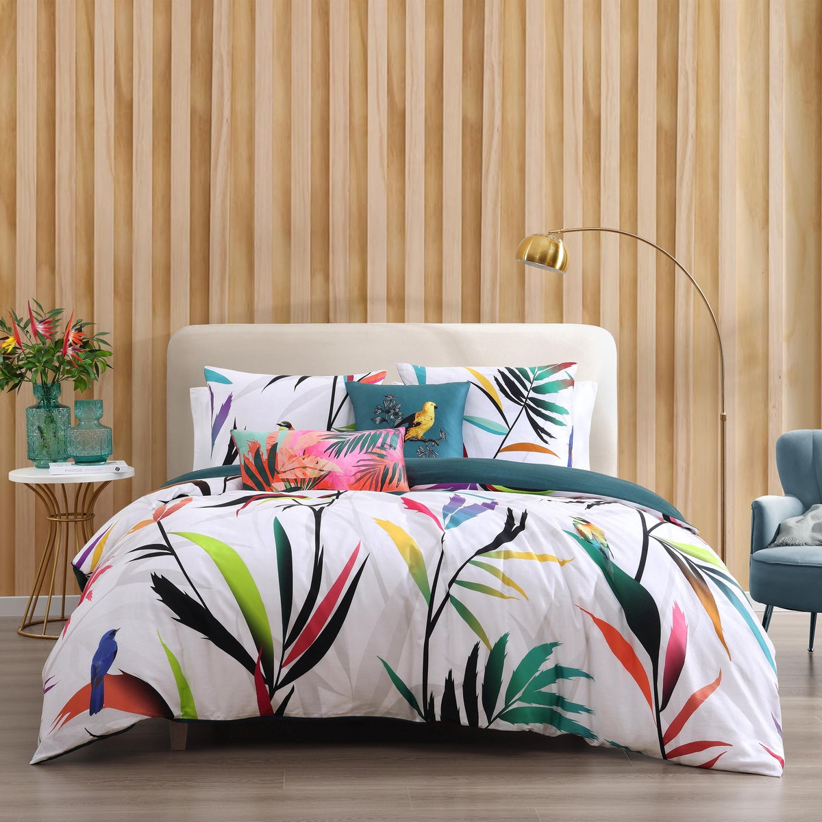  Bebejan Bebejan Tropical Fusion 5 Piece Reversible Comforter Set - QUEEN - Bonton