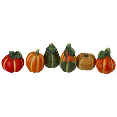 6pc Fall Harvest Ceramic Pumpkins Decoration Set