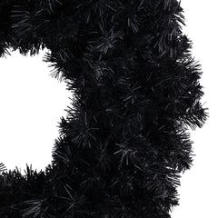 Colorado Spruce Artificial Halloween Wreath - 24" - Black - Unlit