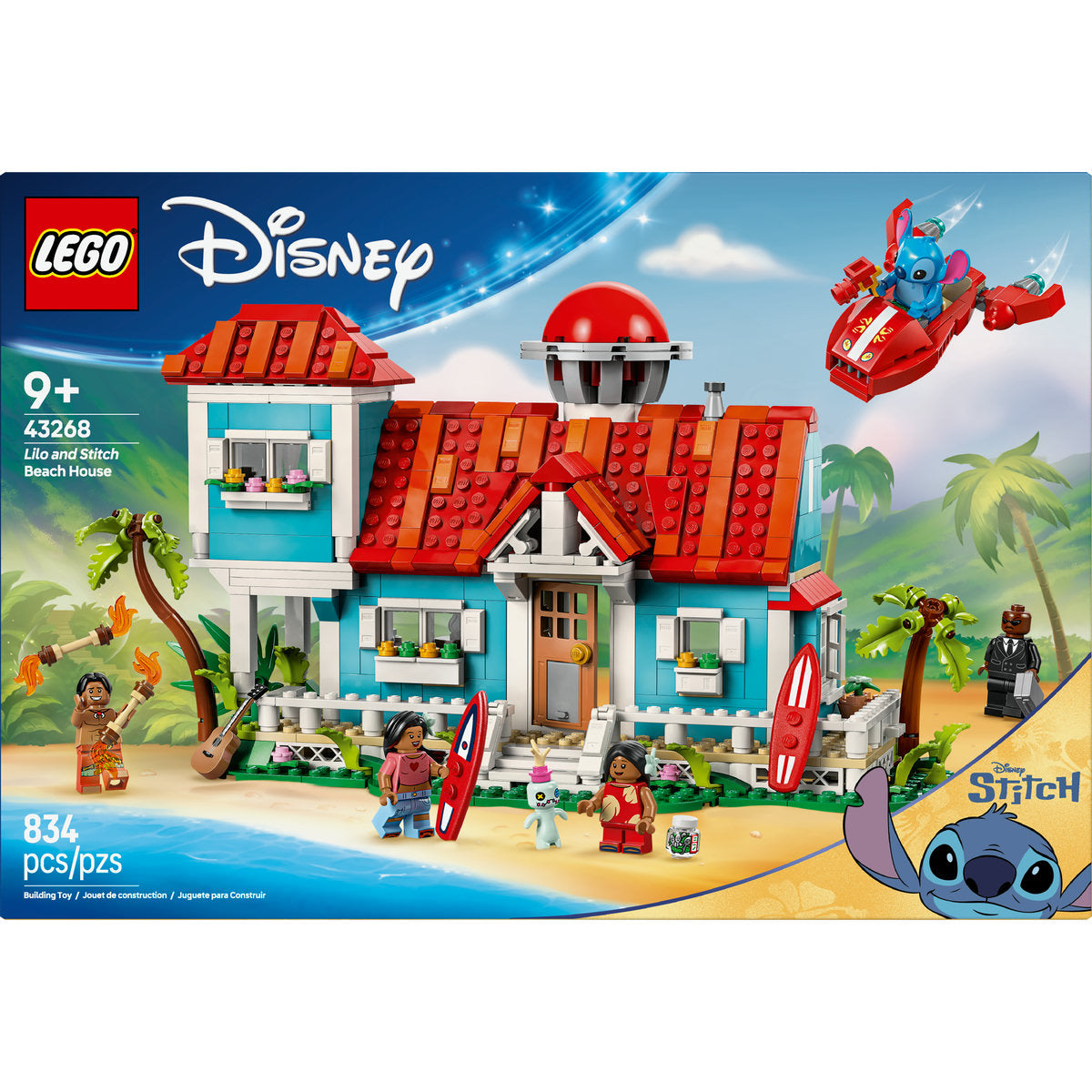  LEGO LEGO® ǀ Disney Lilo and Stitch Beach House Building Kit Playset 43268 - Disney - Bonton