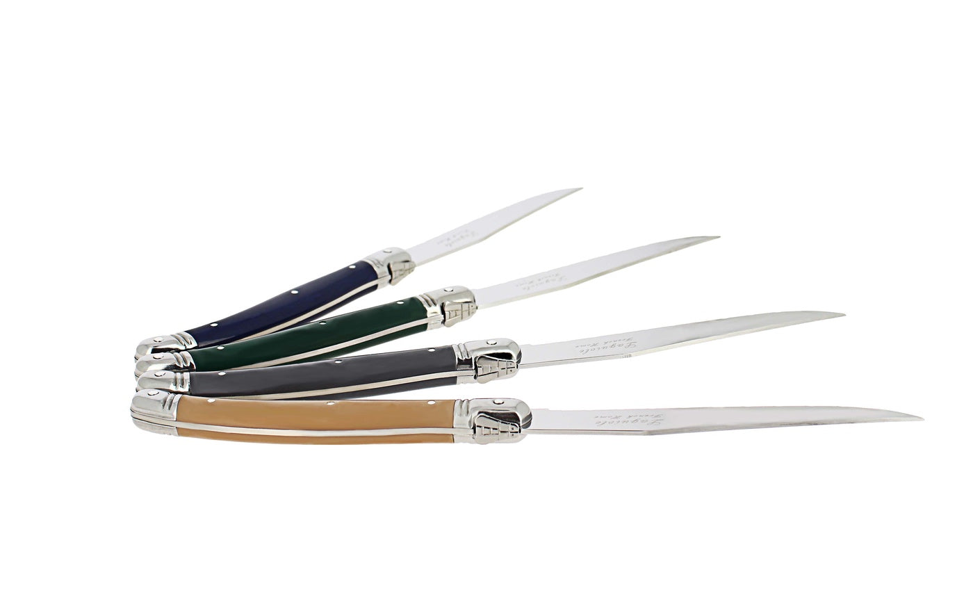  French Home Set of 4 Laguiole Steak Knives, Earth Tones - Default Title - Bonton