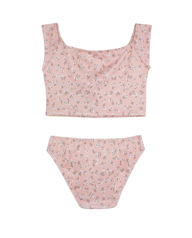 Ditsy Dream Off Shoulder Cap Sleeve Swim Set