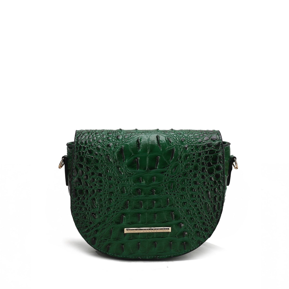  MKF Collection Amalia Solid Croc Crossbody Bag - Croco Black - Bonton