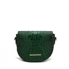 Amalia Solid Croc Crossbody Bag