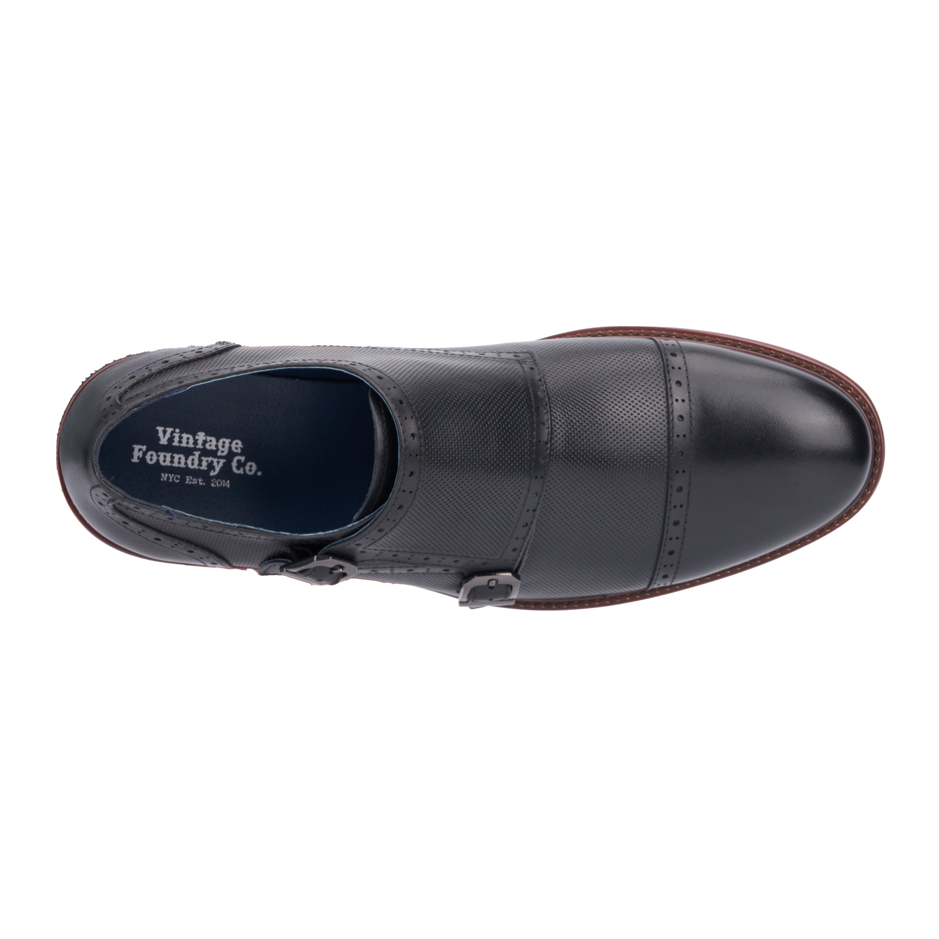  Vintage Foundry Co. Men's Morgan Dress Monk Strap - Black - Bonton