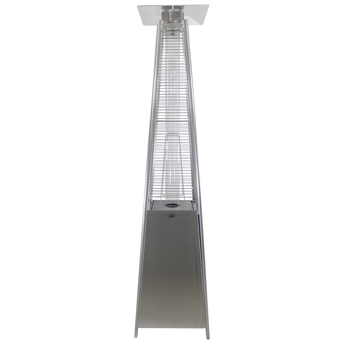  Northlight Pyramid Glass Tube Outdoor Gas Patio Heater  44 000 BTU Stainless Steel Finish - Default Title - Bonton