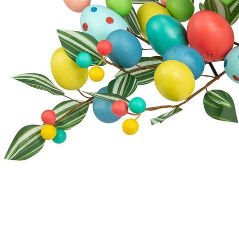 32" Colorful Easter Egg Pillar Candle Holder Centerpiece
