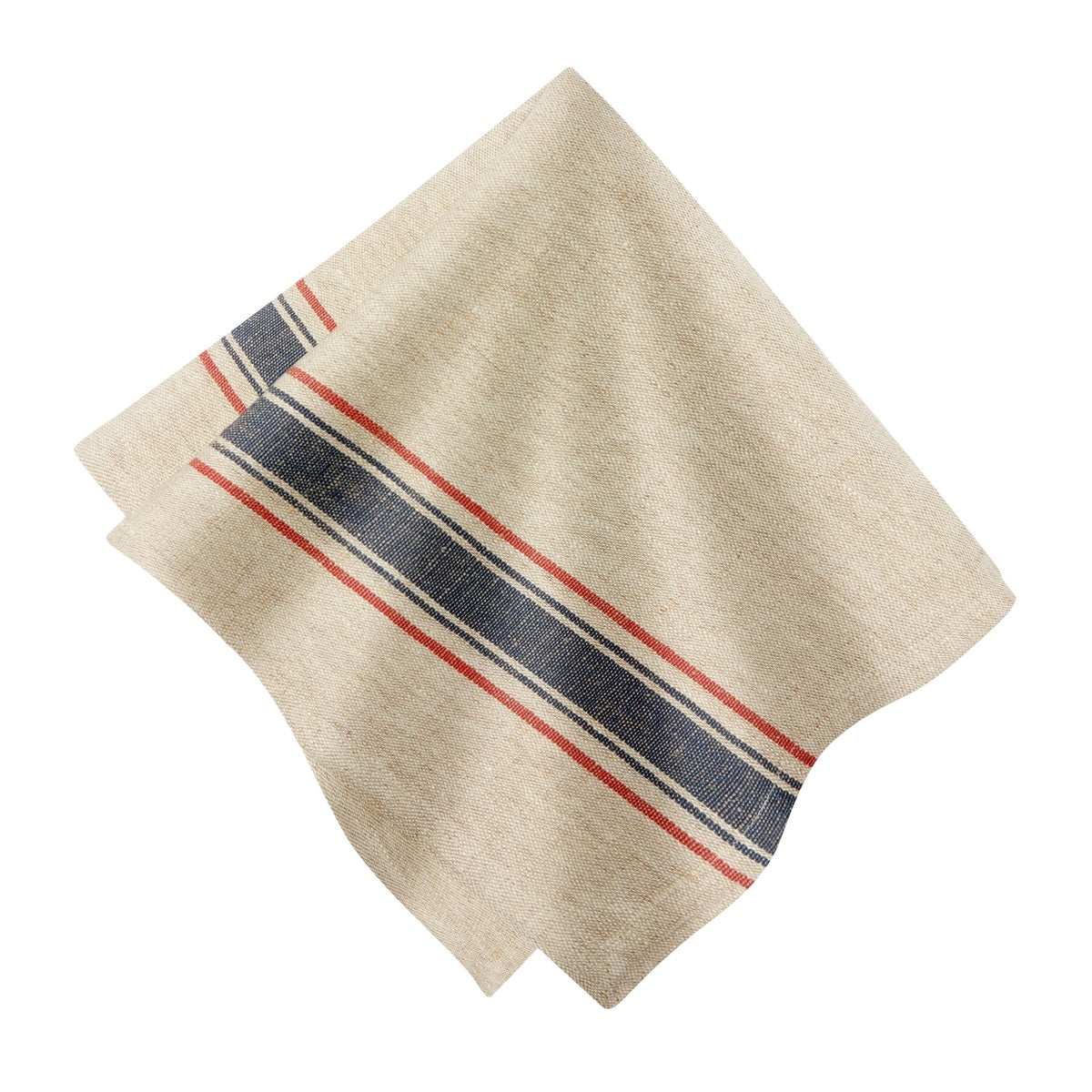  Caravan Menton Natural & Demin Napkin, Set of 4 - Natural & Demin - Bonton