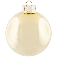 Shiny and Matte Glass Christmas Ball Ornaments - Red/Gold - 4" (100mm) - 72ct