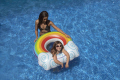 Inflatable Rainbow Cloud Ring Swimming Pool Float - 37"