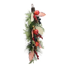 30" Autumn Harvest Mixed Berry and Pomegranate Artificial Teardrop Swag - Unlit