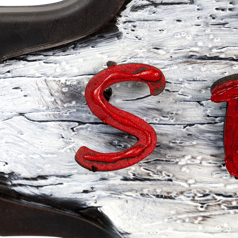 20.5" Red and Gray Animated 'Spooky' Halloween Sign