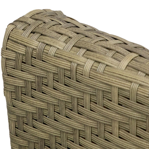 34" Gray Resin Wicker Deep Seated Rocker Chair With Gray Cushions