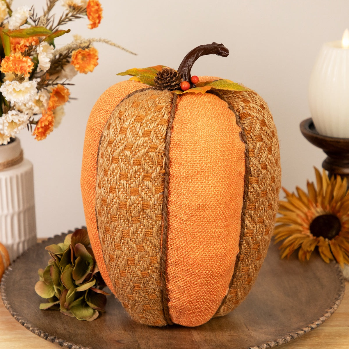  Northlight Autumn Harvest Tall Textured Thanksgiving Pumpkin - 10.5
