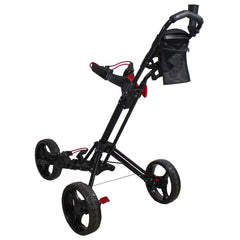 48" Black Easy Folding 3 Wheel Golf Bag Push Cart