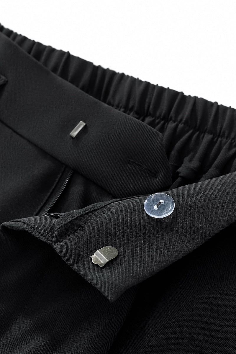  Barocco Kingsley Side-Tab Trousers BLACK - BLACK - Bonton