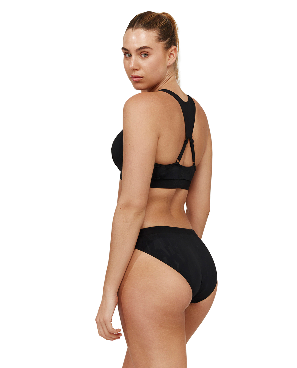  Free Sport Oceans Eleven Scoop Neck Bikini Top - Multi-Black - Bonton