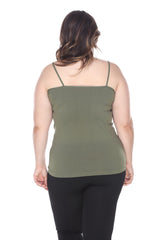 Plus Size Lace Trim Tank Top