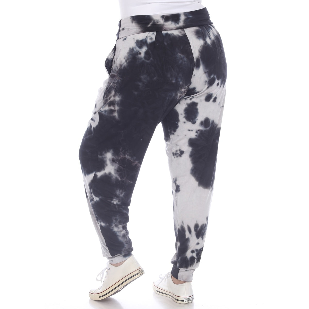  White Mark Plus Size Tie Dye Harem Pants - 1x - Bonton