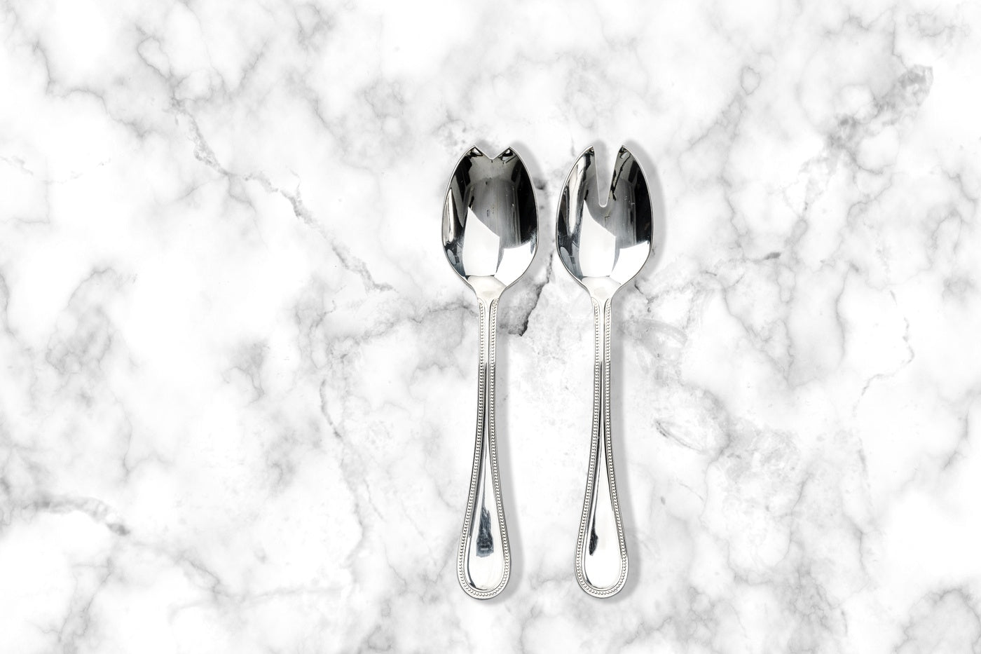  Mepra Perla Salad Serving Set - Silver - Bonton