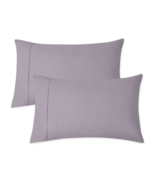 Organic Cotton 300TC Percale Pillowcases Set of 2 Lavender