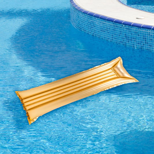 6' Inflatable Golden Swimming Pool Mattress Float