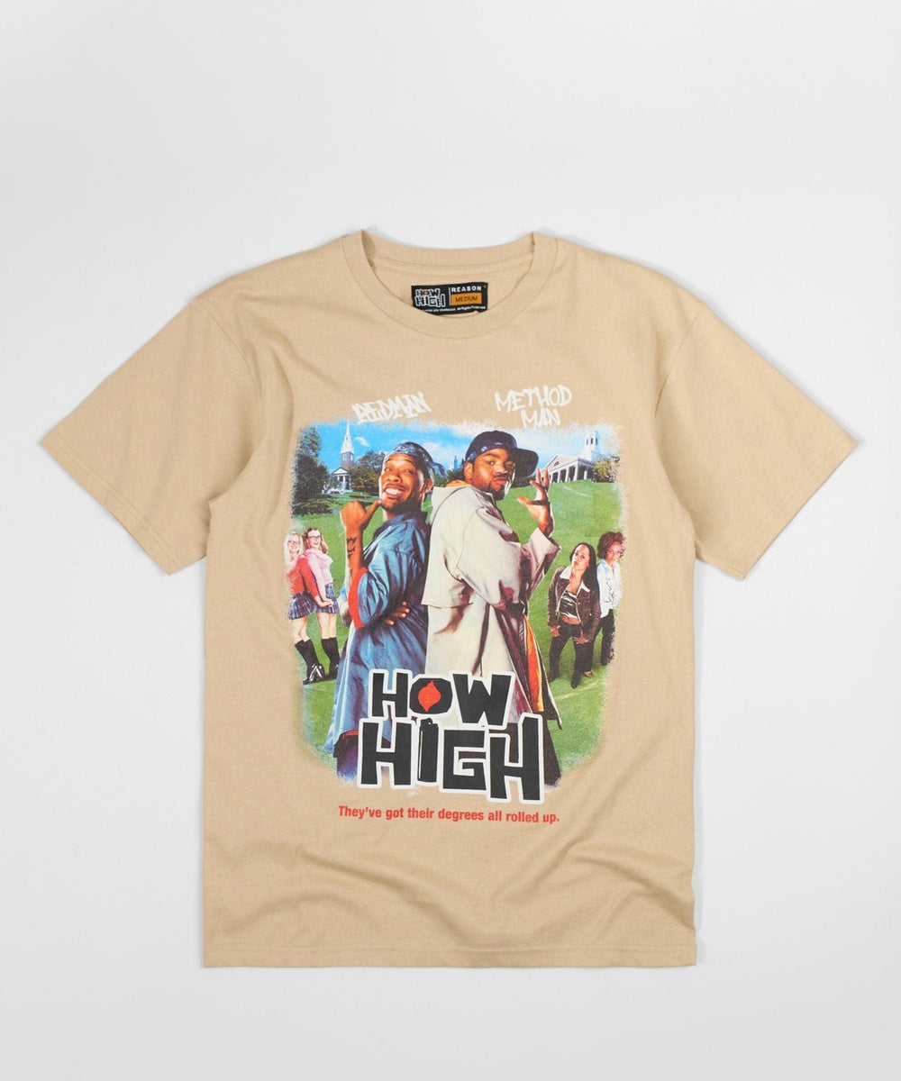  Reason Clothing How High Poster Short Sleeve Tee - Sand - SAND - Bonton