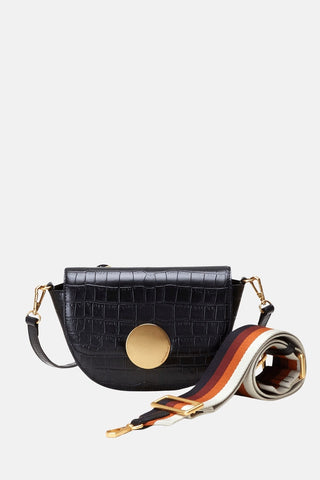 Oryany - Lottie Croco Crossbody Small Handbags - Black / One Size