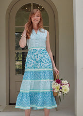 Rosemary Beach Sleeveless Tiered Maxi Dress