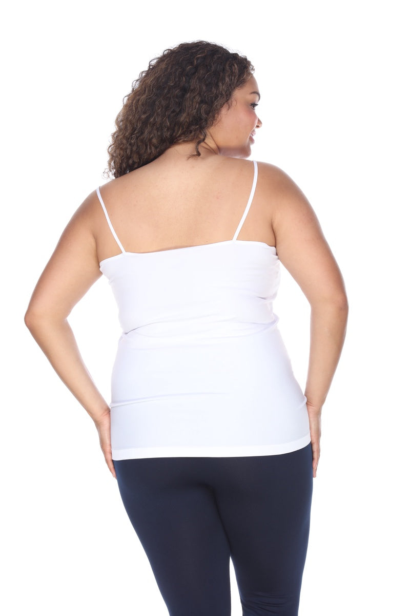  White Mark Plus Size Lace Trim Tank Top - One Size - Bonton