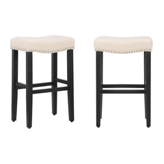 29" Upholstered Backless Saddle Seat Bar Stool