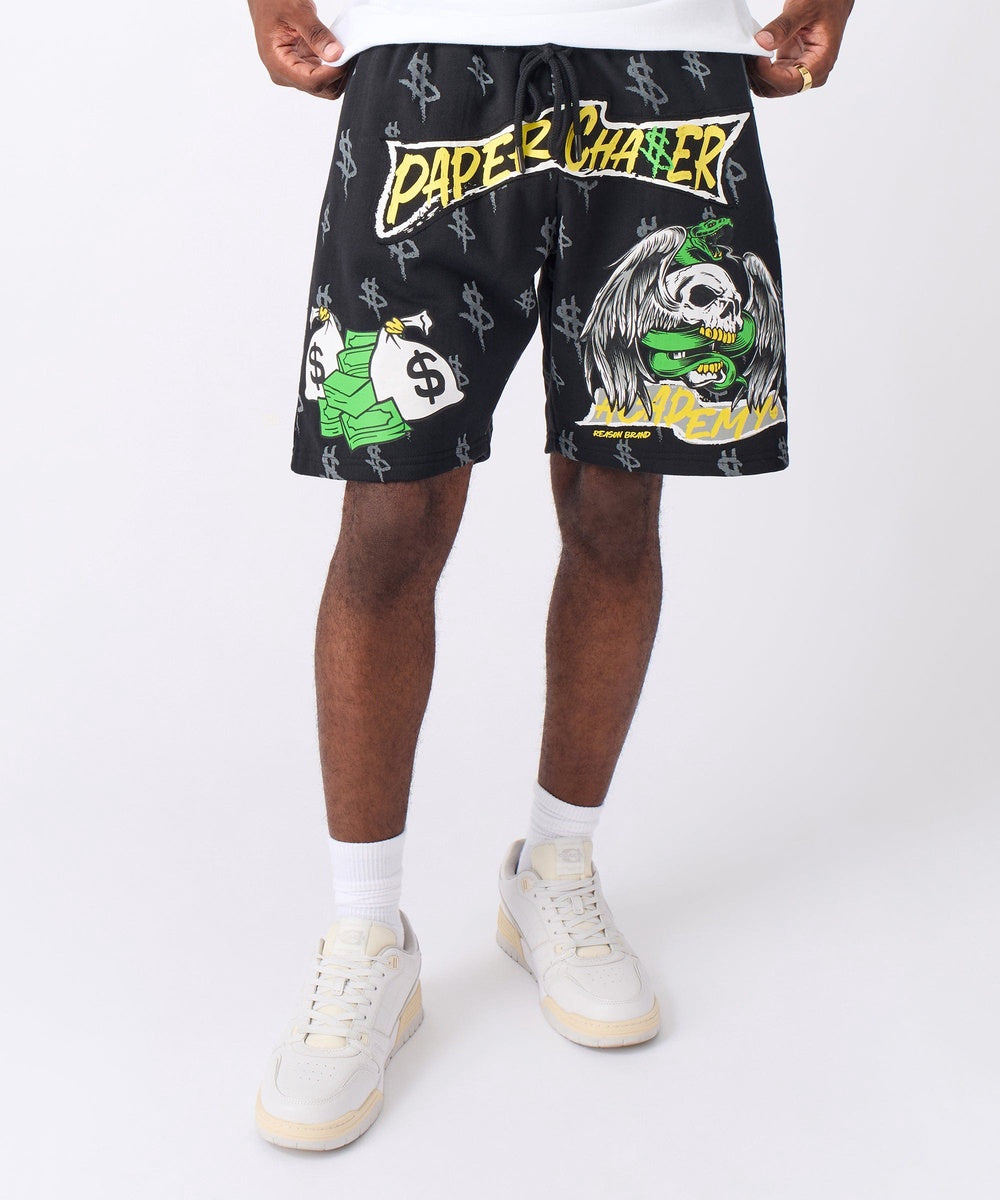  Reason Clothing Paper Chase Short - Black - BLACK - Bonton