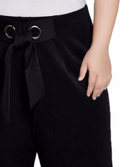 Plus Size Wide Leg Grommet Pants