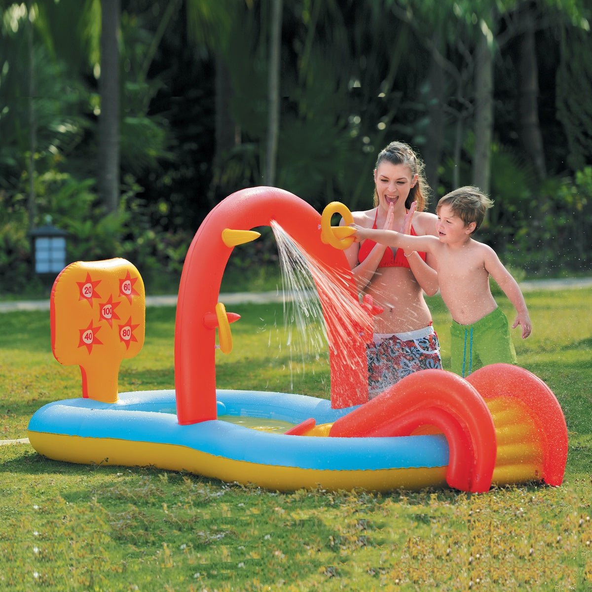  Pool Central 7.25' Inflatable Children's Interactive Water Play Center - Default Title - Bonton