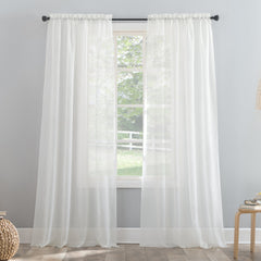 Claude Crushed Voile Sheer Rod Pocket Curtain Panel