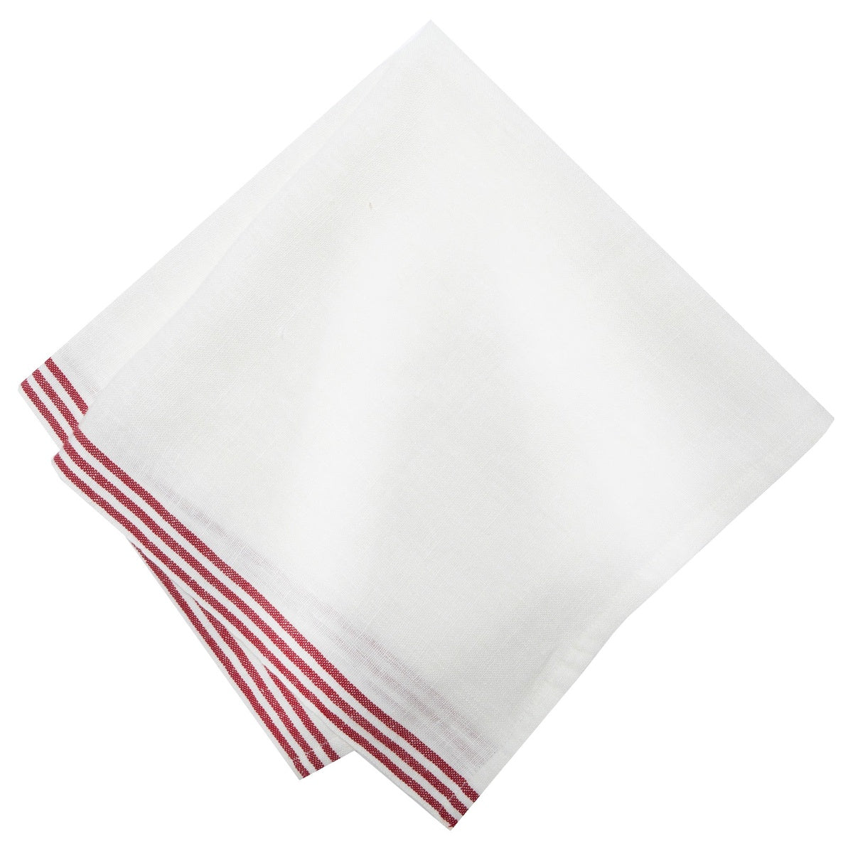  Caravan Alsace White Napkins 20x20 - Set of 4 - White & Blue - Bonton