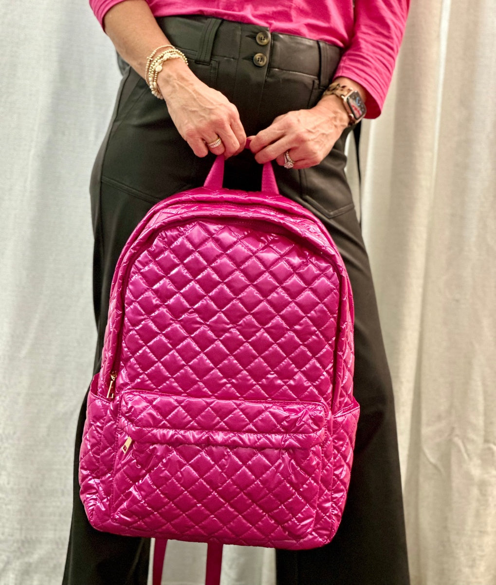  Lemonbella Debra Diamond Backpack Vibrant Fuschia - Champagne - Bonton