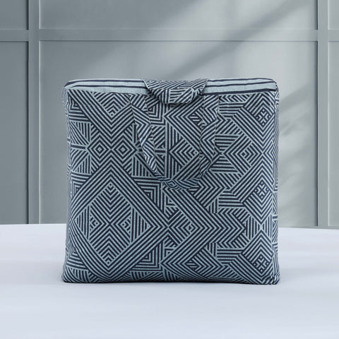Bebejan Blue Geo Lines 5 Piece Reversible Comforter Set