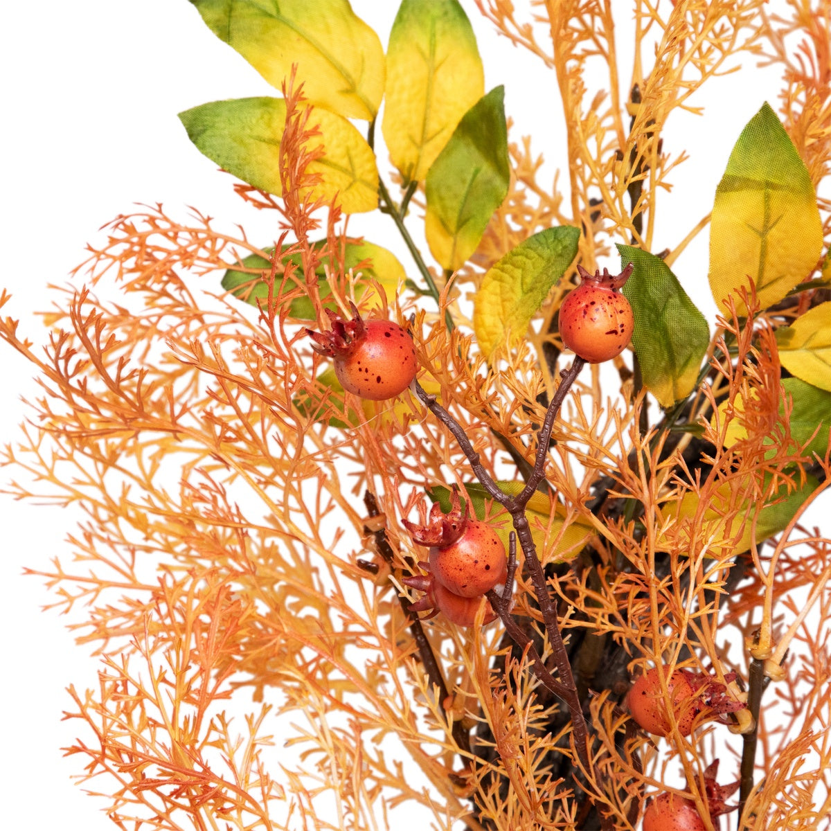  Northlight Yellow and Orange Berry and Leaves Fall Harvest Artificial Wreath - 24-Inch  Unlit - Default Title - Bonton