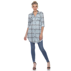 Women's Plaid Tunic Shirt