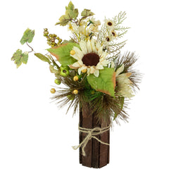 16" Sunflowers and Berries Artificial Fall Harvest Floral Decoration