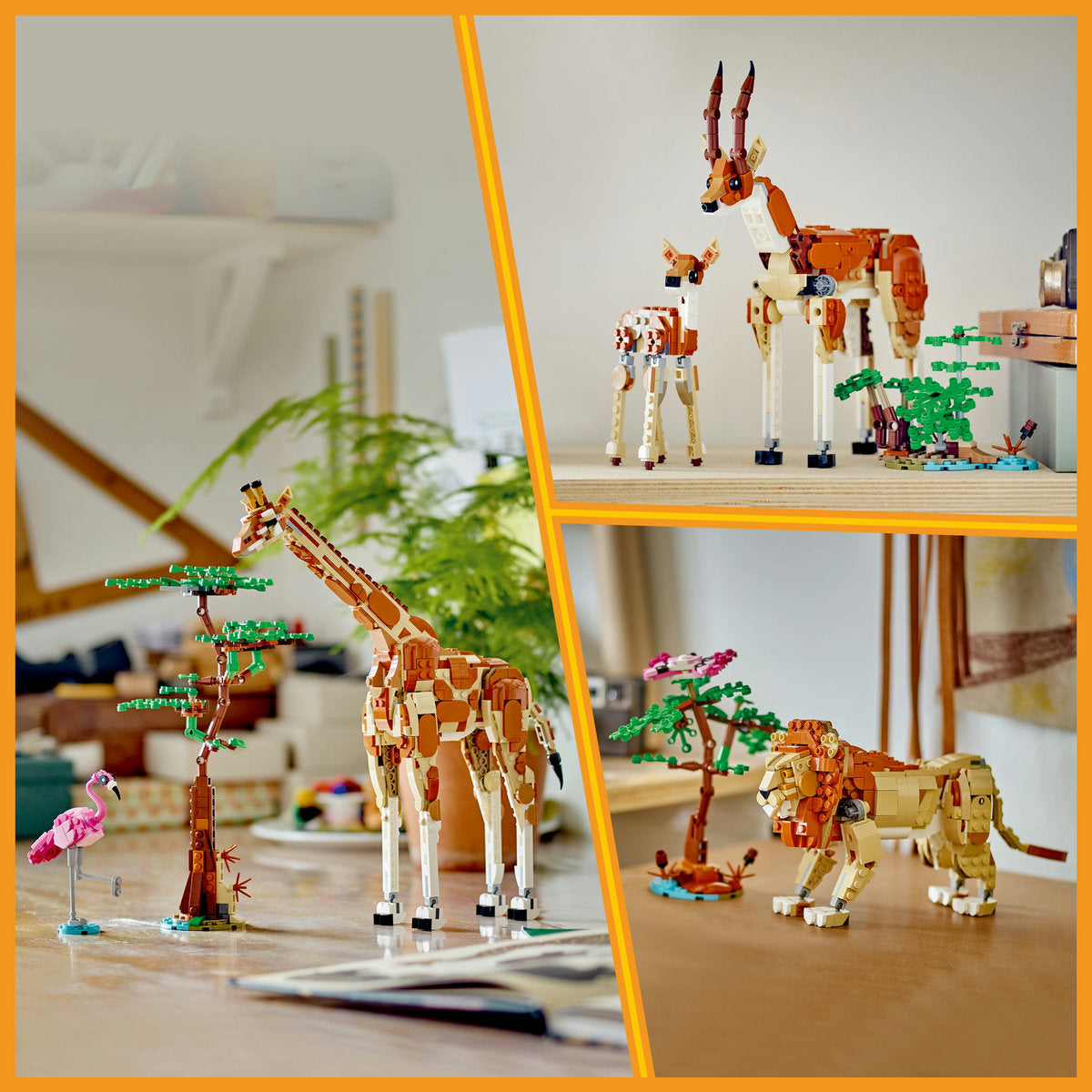  LEGO LEGO® Creator Wild Safari Animals 3in1 Set 31150 - Nature and Animals - Bonton